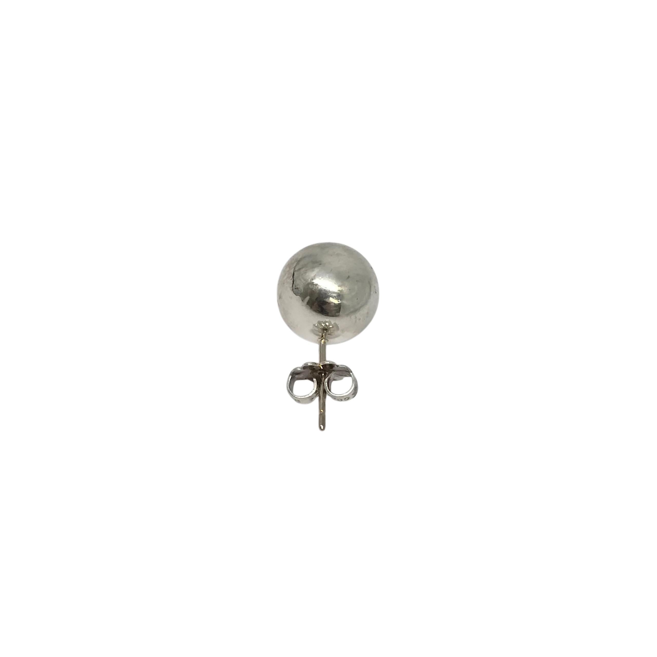 Boucles d'oreilles Tiffany & Co Sterling Silver 10mm Ball and Ball #22548 Pour femmes en vente