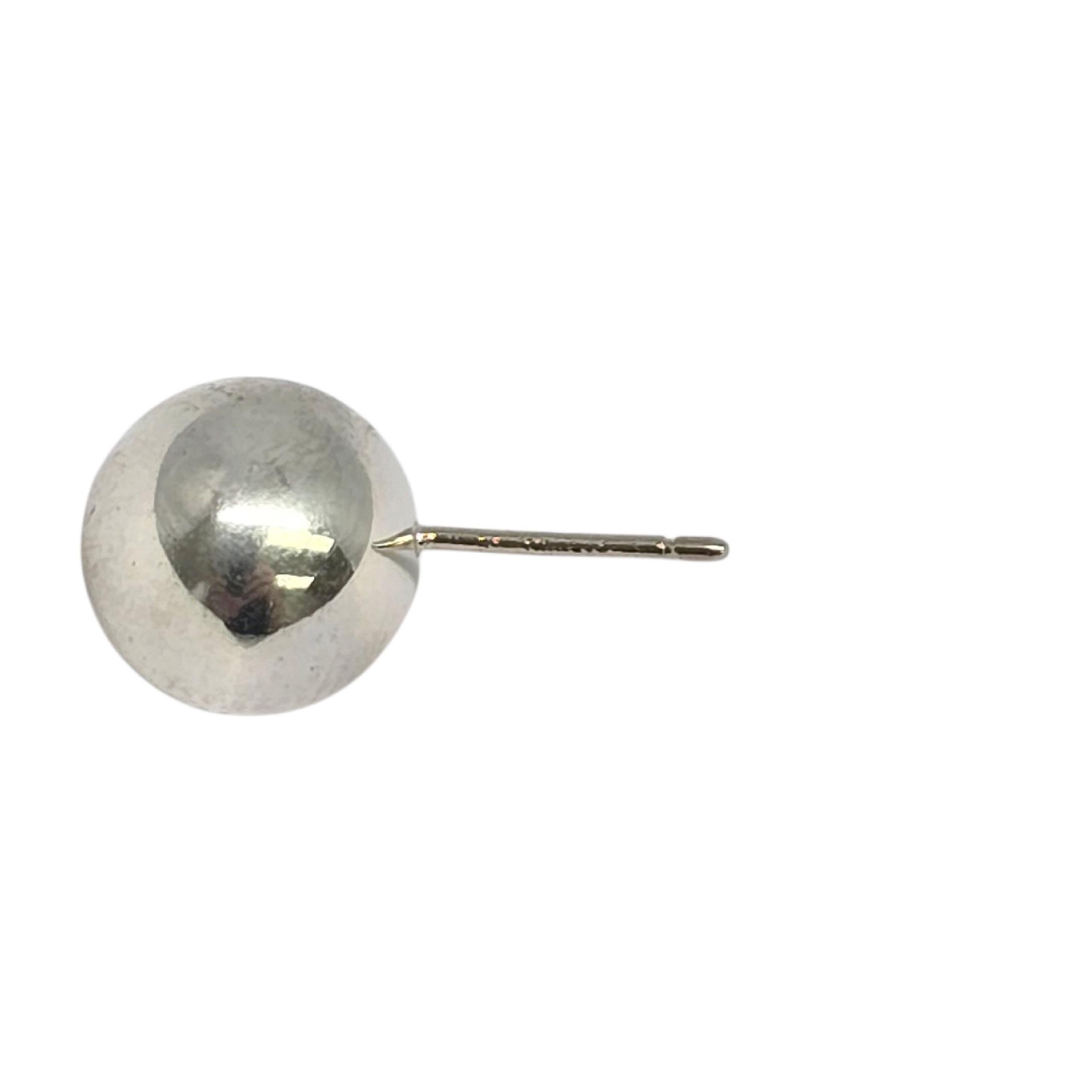Boucles d'oreilles Tiffany & Co Sterling Silver 10mm Ball and Ball #22548 en vente 2