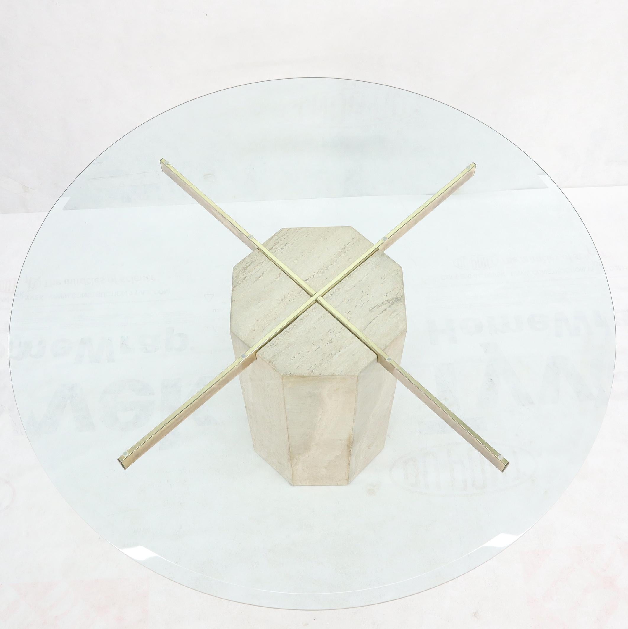 glass top pedestal table