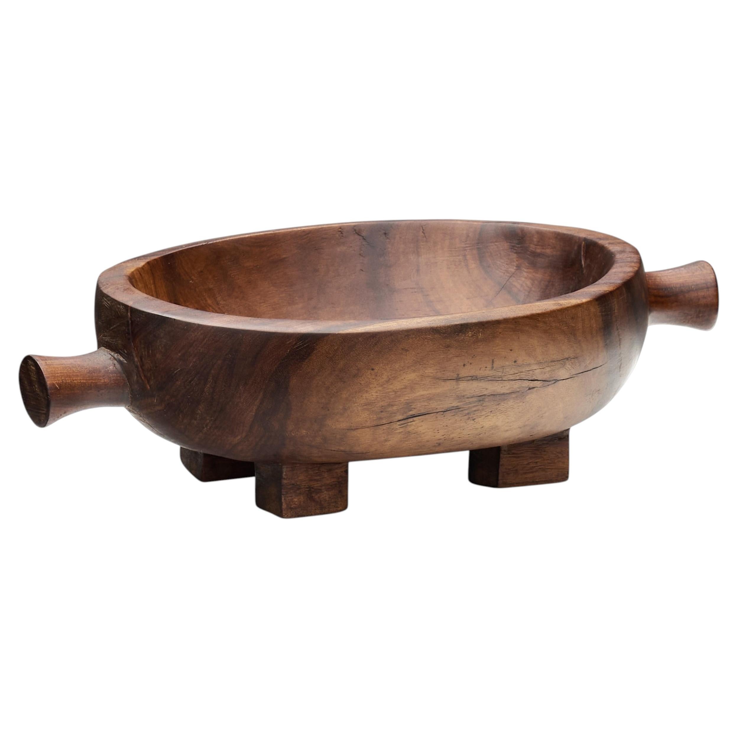Single-Trunk Wooden Accent Tray, Africa 1950s