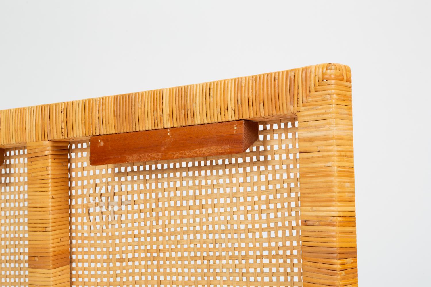 Single Twin Headboard in Woven Cane by Danny Ho Fong for Tropi-Cal In Excellent Condition In Los Angeles, CA