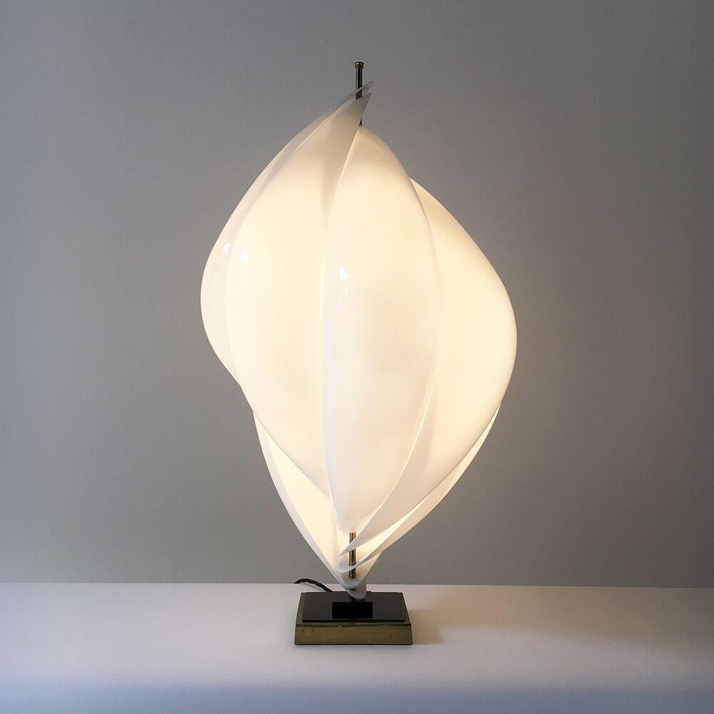 Canadian Single Twisted Rougier Designed Table Lamp, 1970s