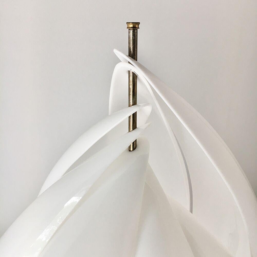 Single Twisted Rougier Designed Table Lamp, 1970s In Good Condition In London, GB