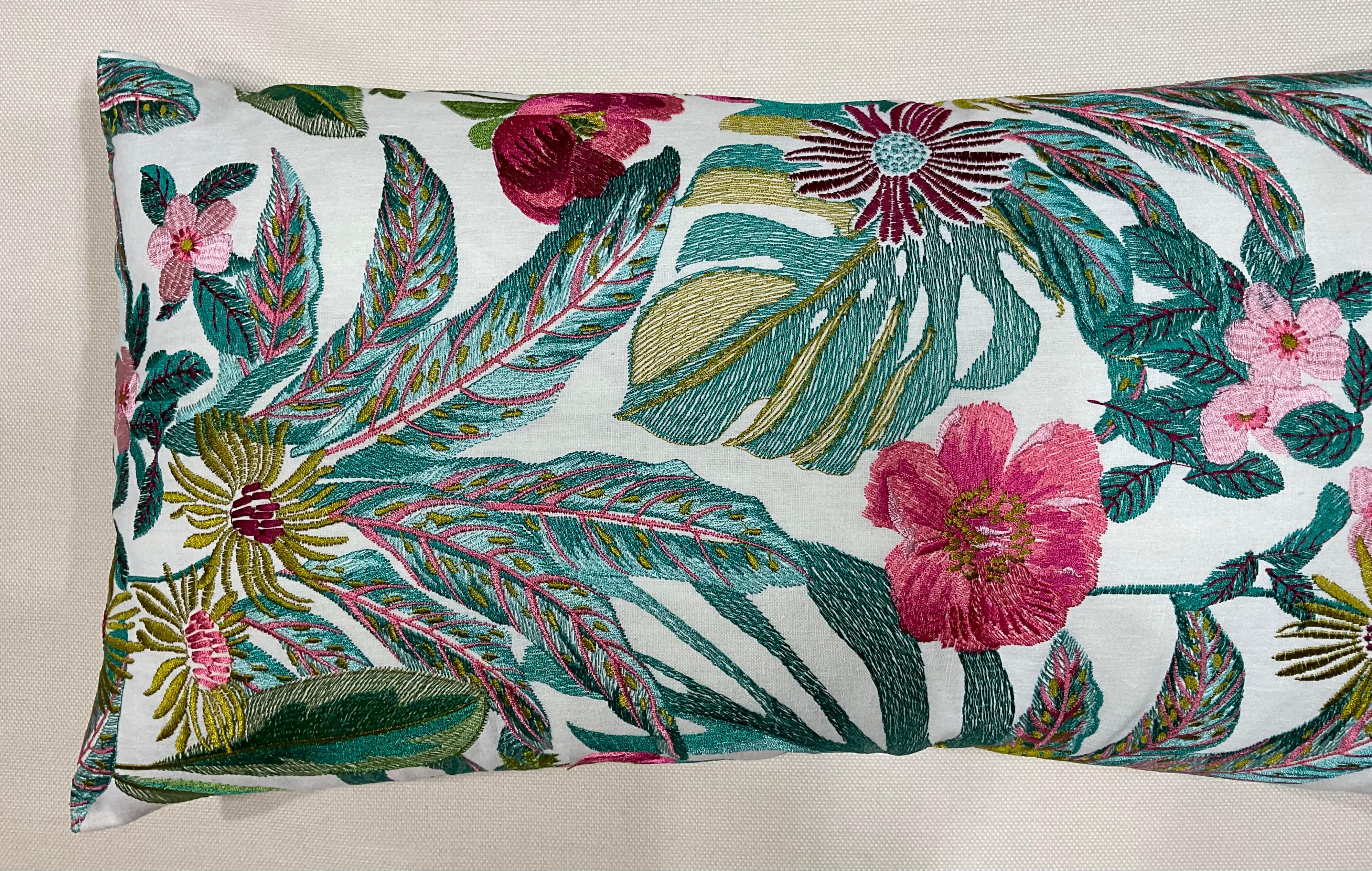 Single Two Sides Tropical Motif Pillow For Sale 1