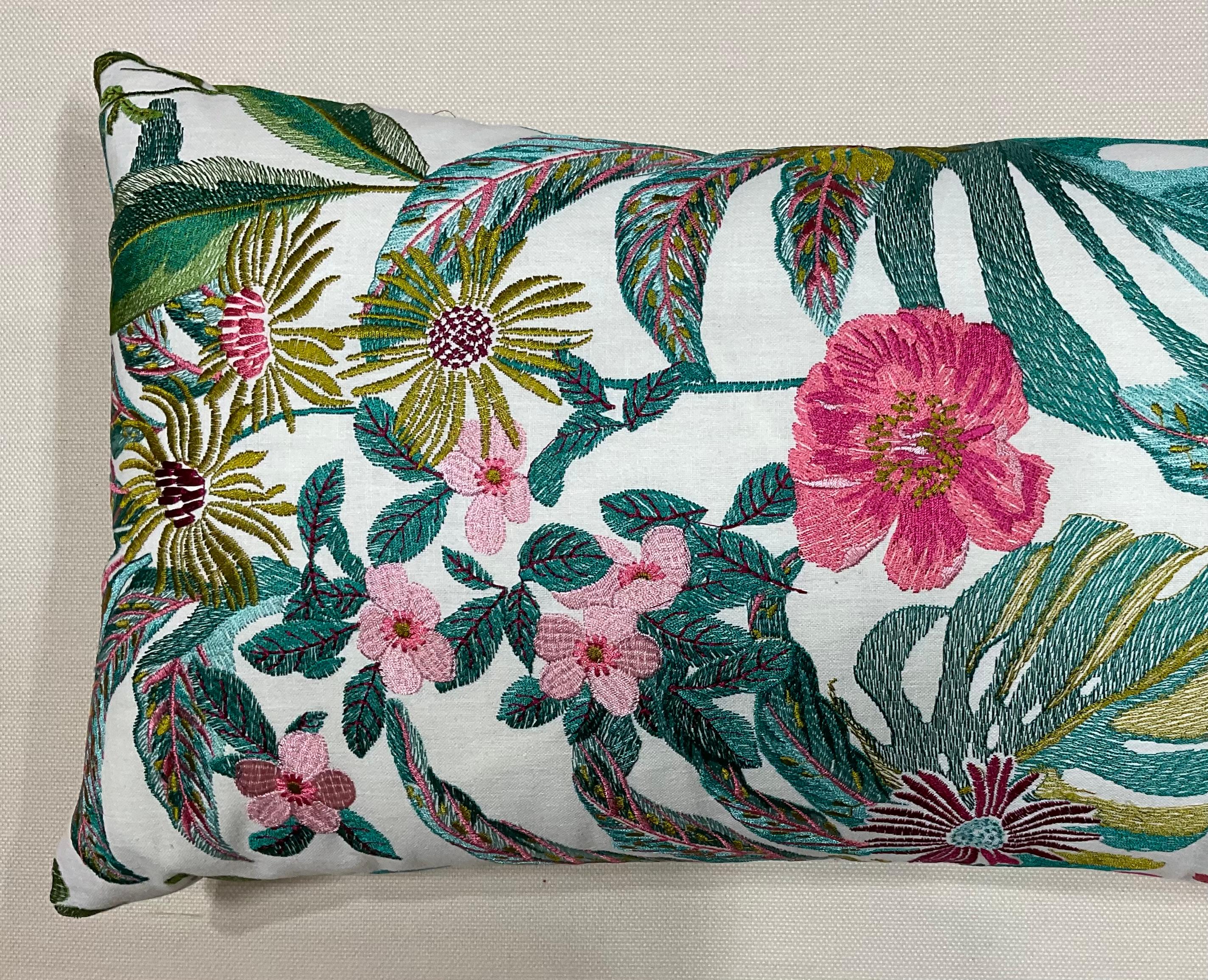 Single Two Sides Tropical Motif Pillow For Sale 1