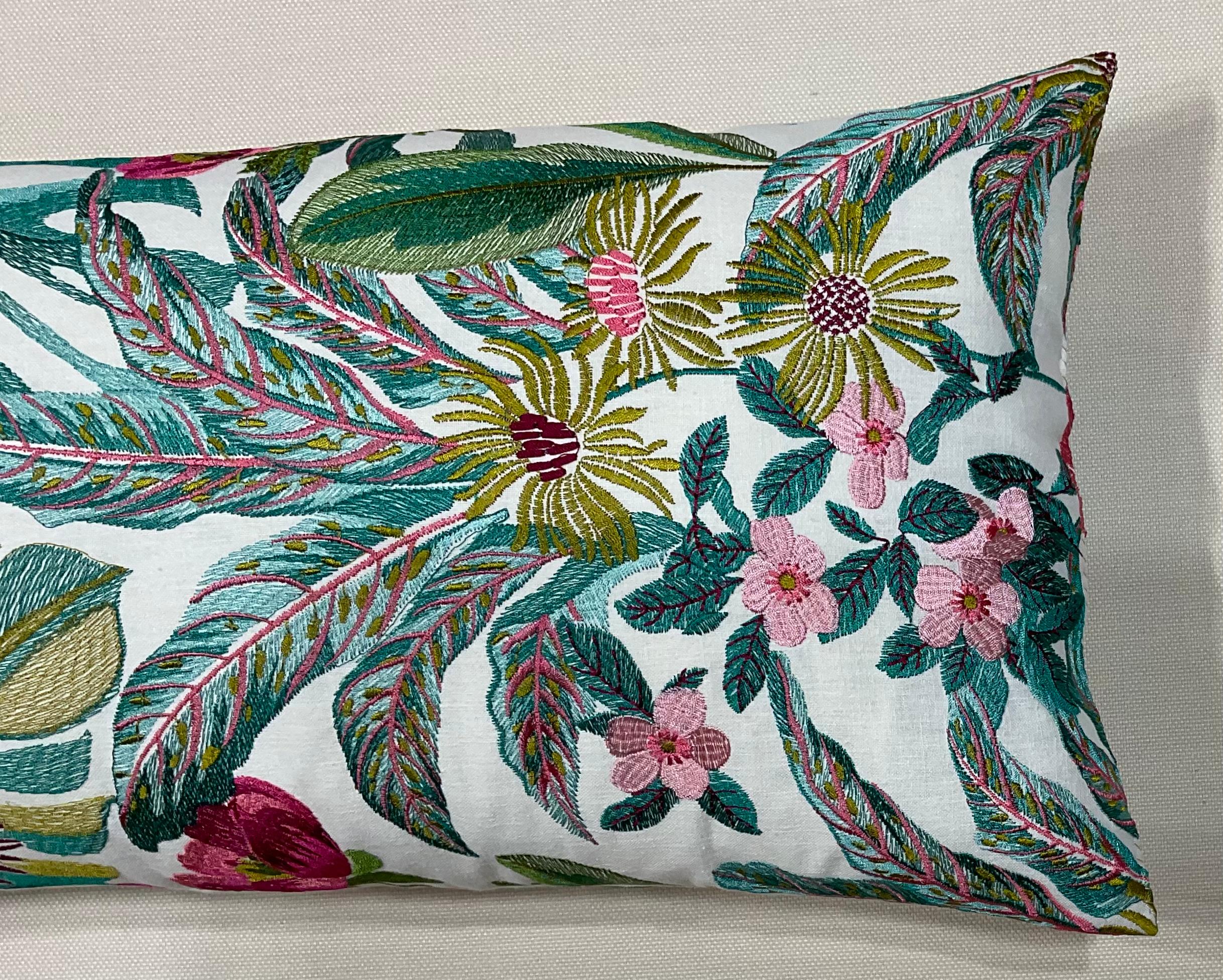 Single Two Sides Tropical Motif Pillow For Sale 2