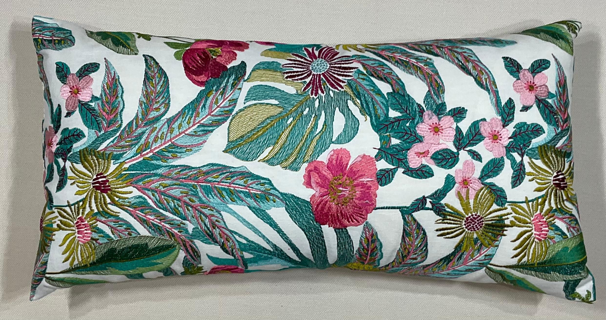Single Two Sides Tropical Motif Pillow For Sale 3