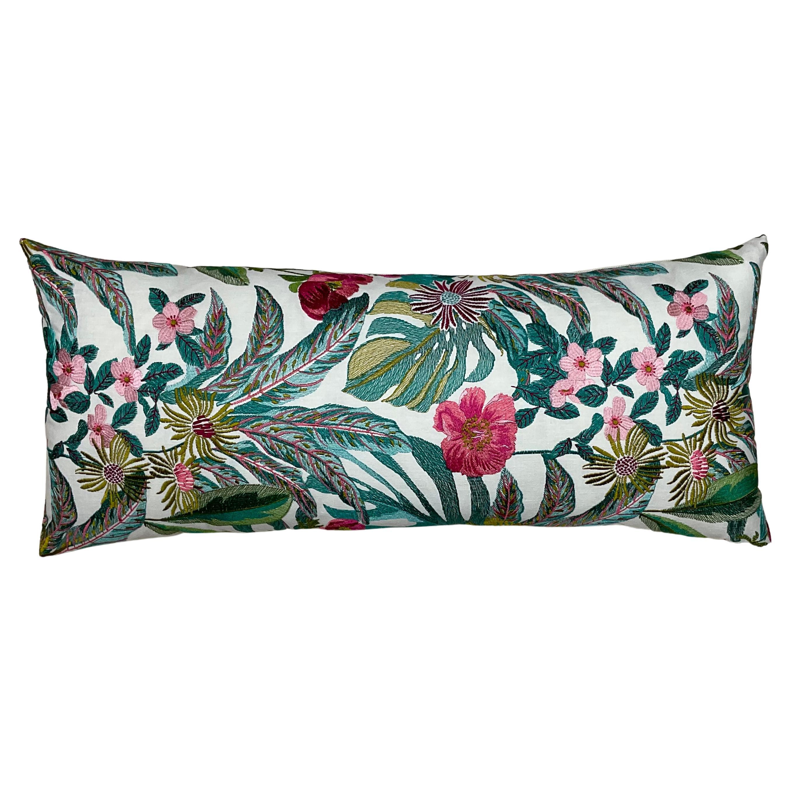 Single Two Sides Tropical Motif Pillow For Sale