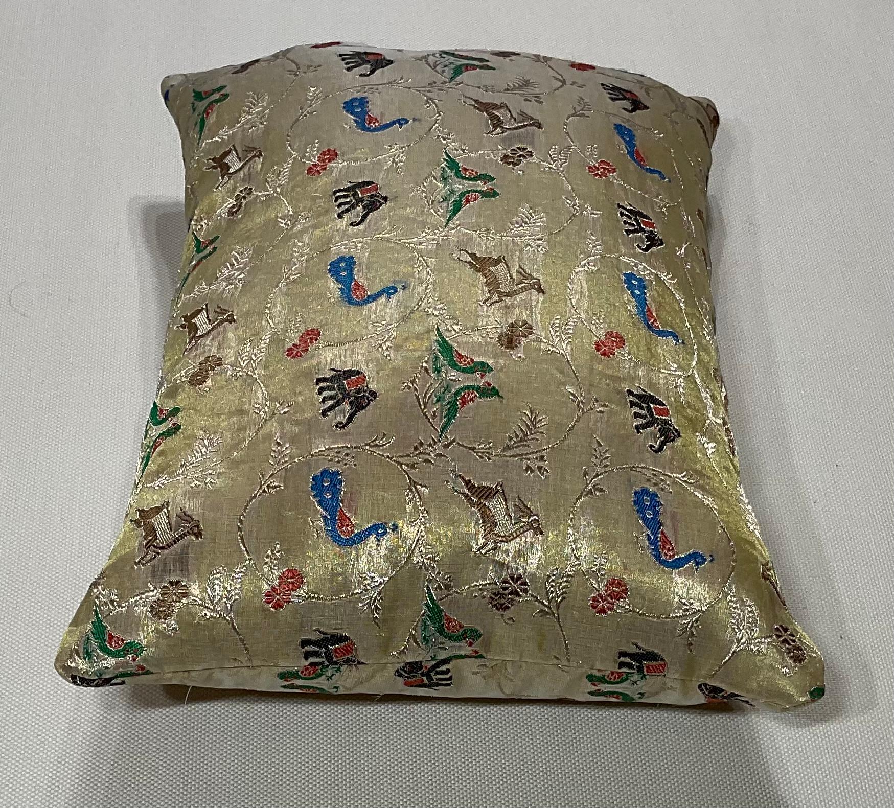 20th Century Single Two Sides Vintage Embroidery Textile Pillow For Sale