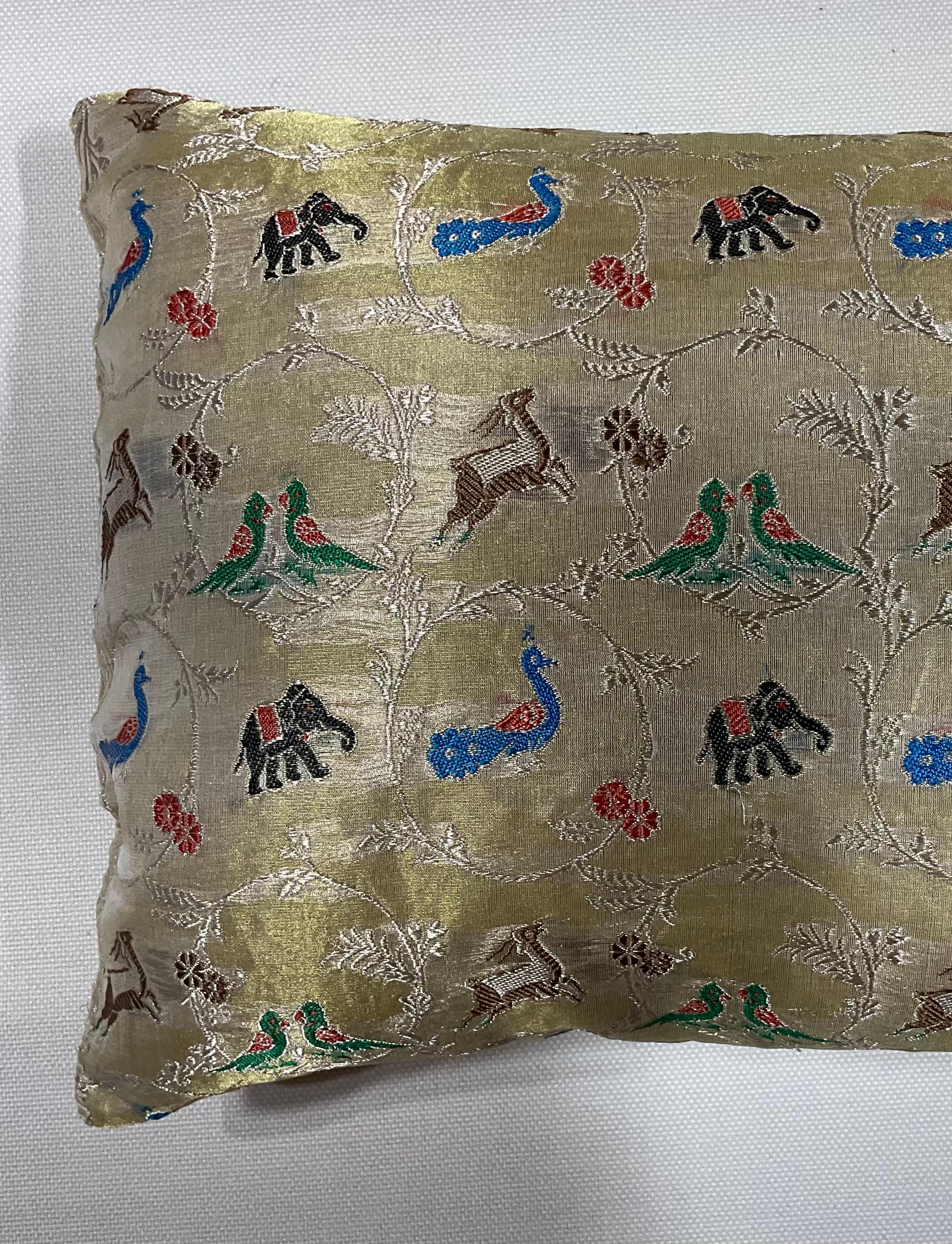 Single Two Sides Vintage Embroidery Textile Pillow For Sale 1