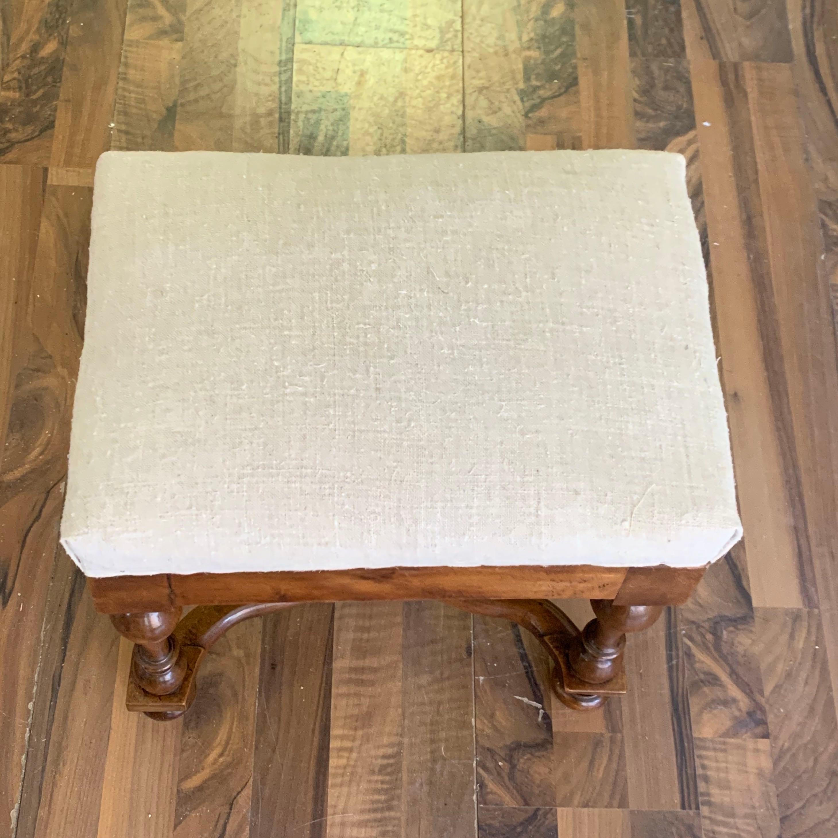 Single Upholstered Footstool, France, 19th Century In Excellent Condition In New York, NY