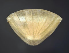 Single Uplight Amber Graniglia Sconce