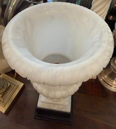 Single Urn Shaped Alabaster Lamp