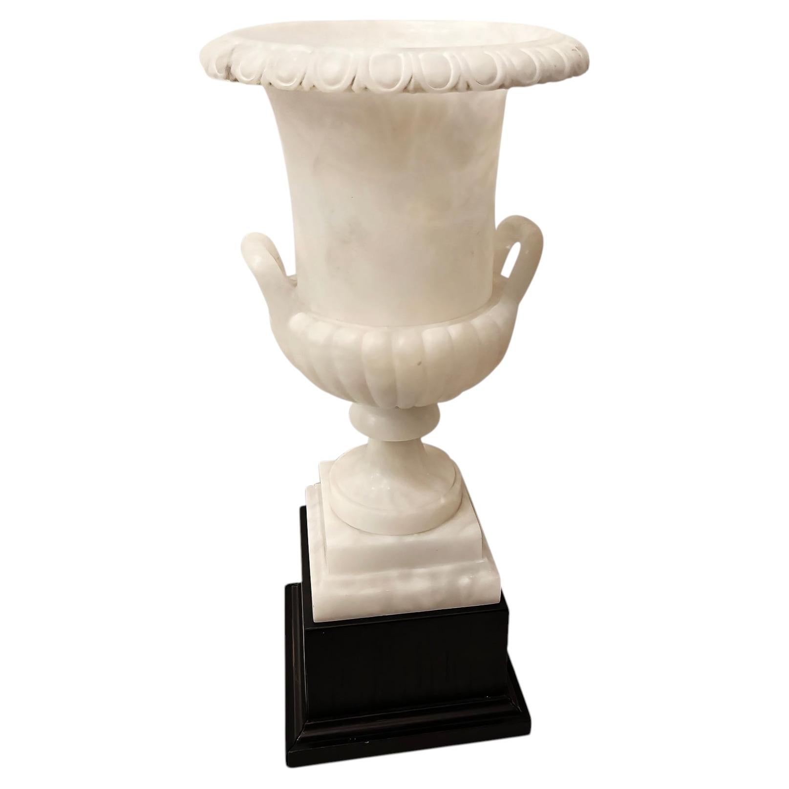 Single Urn Shaped Alabaster Lamp For Sale