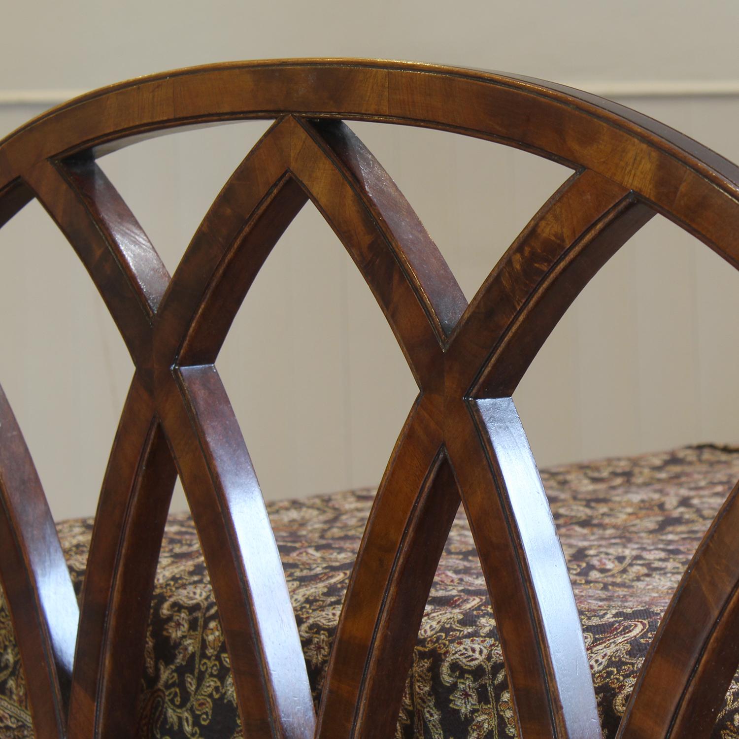 Walnut Single Victorian Gothic Style Bed WS20 For Sale