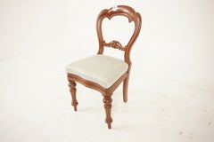 Single Victorian Walnut Balloon Back Chair, Scotland 1880, H043