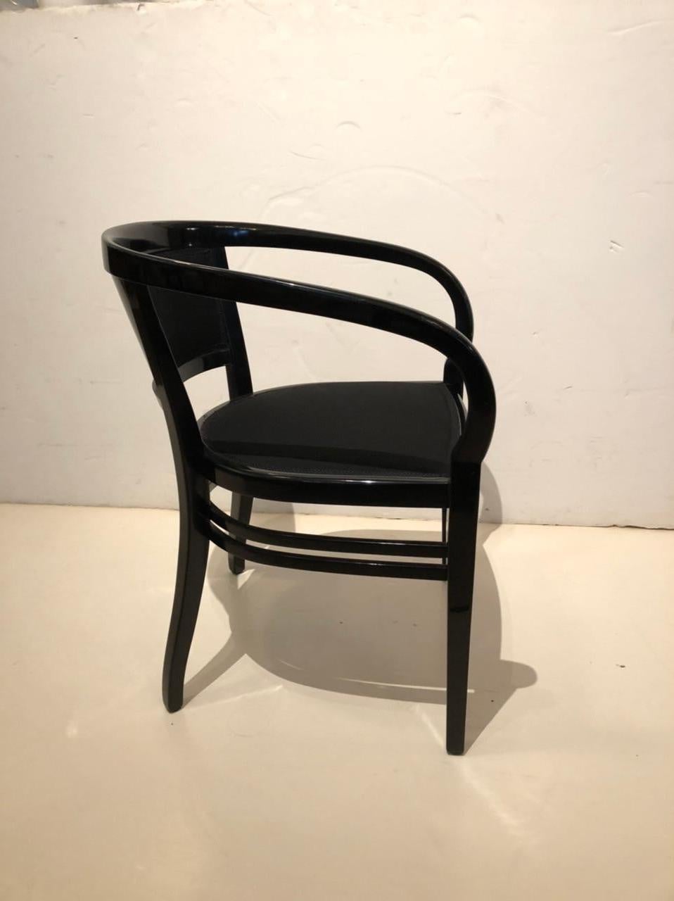 Lacquered Single Vienna Secession Armchair For Sale