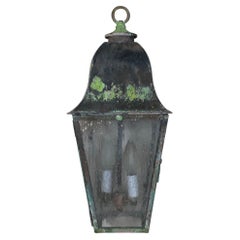 Single Vintage Brass Hanging Lantern