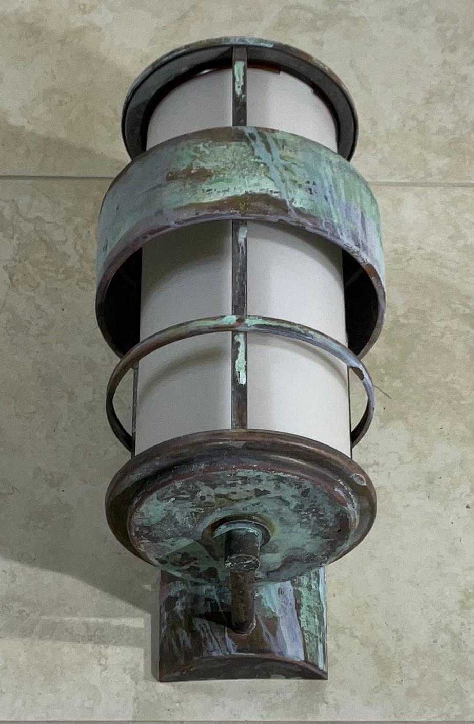 20th Century Single Vintage Brass Wall Hanging Sconces-Lantern
