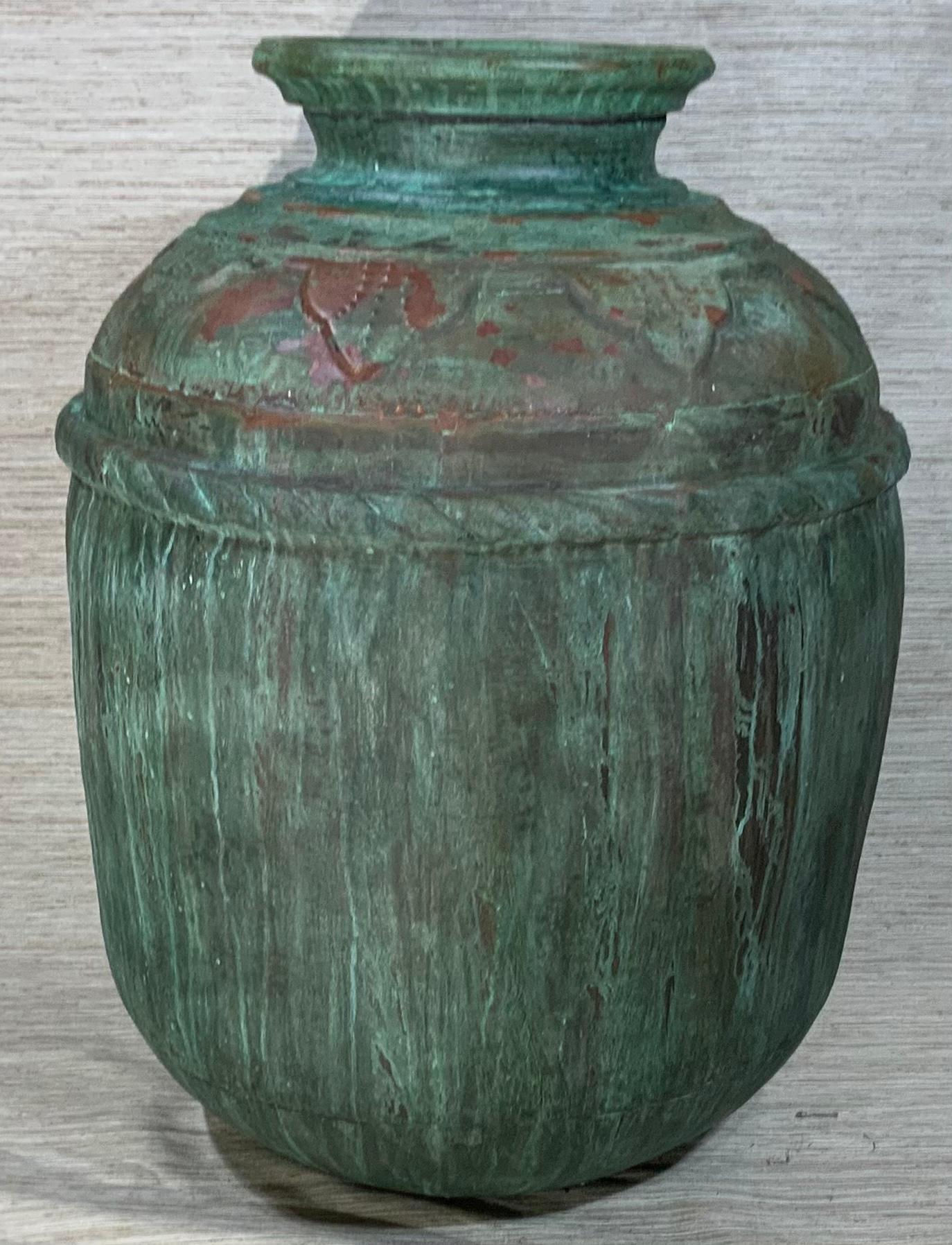 Single Vintage Copper Vase 6