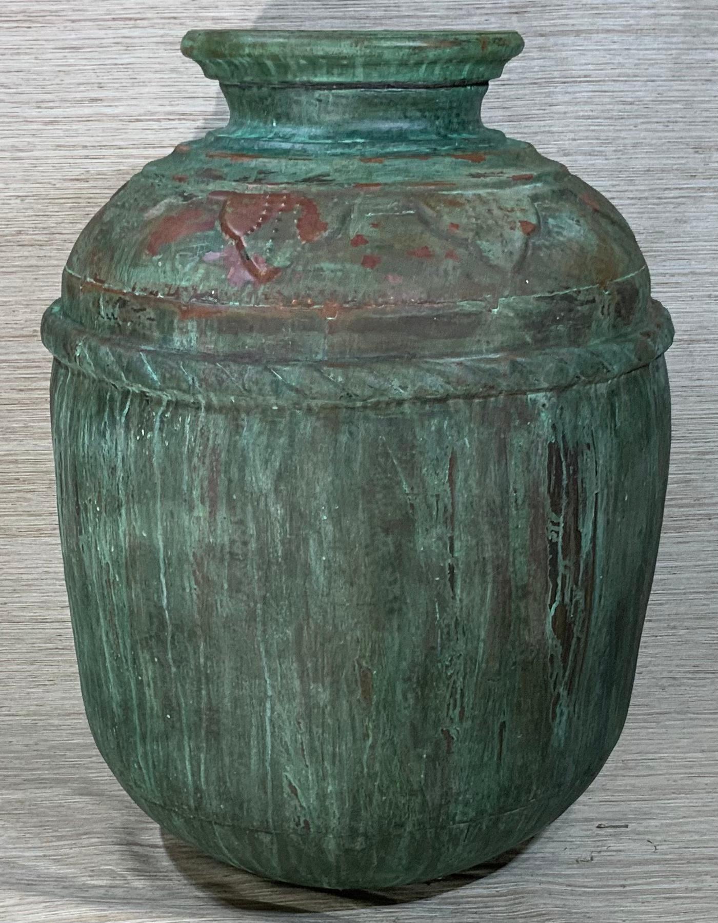 Single Vintage Copper Vase 7