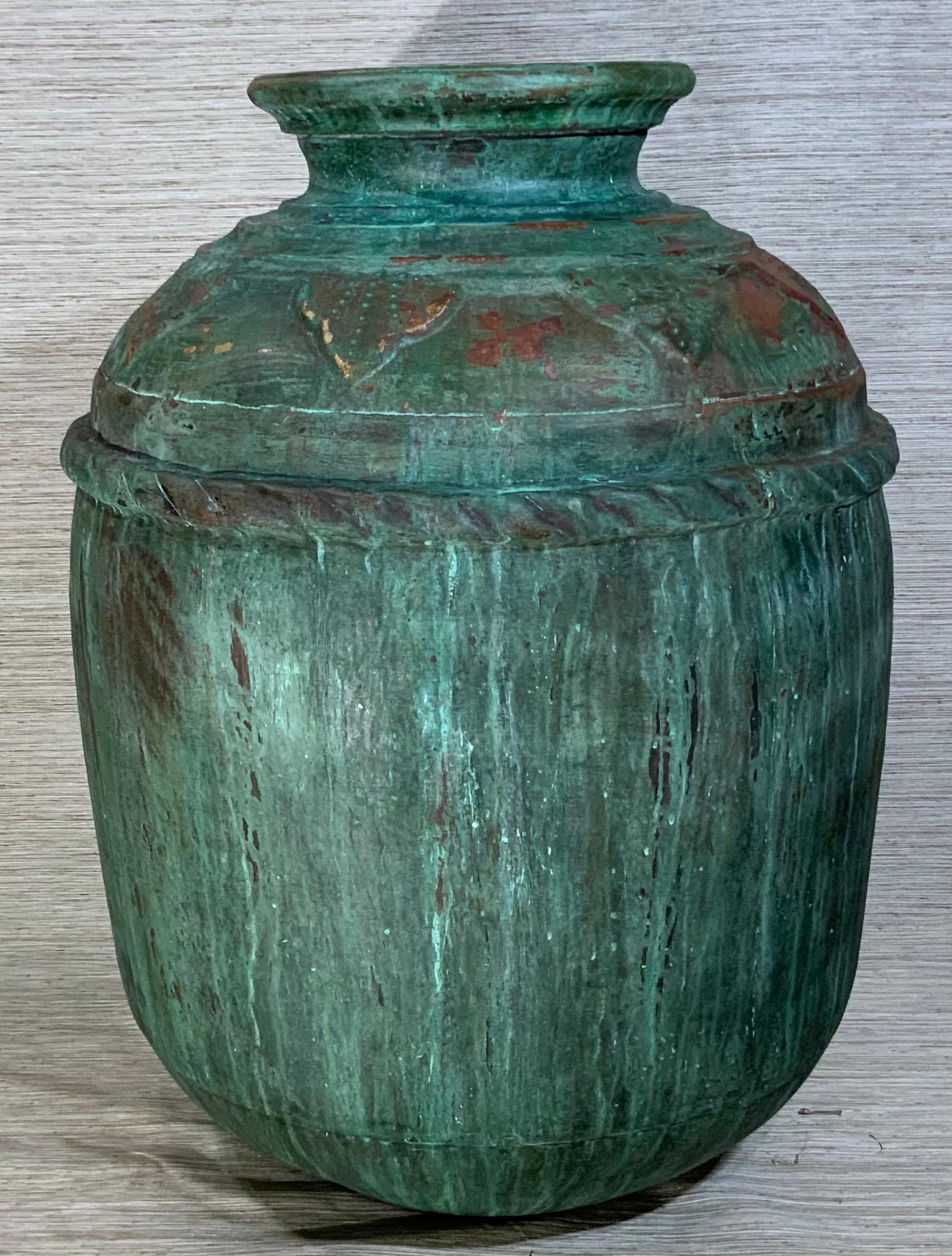 Hand-Crafted Single Vintage Copper Vase