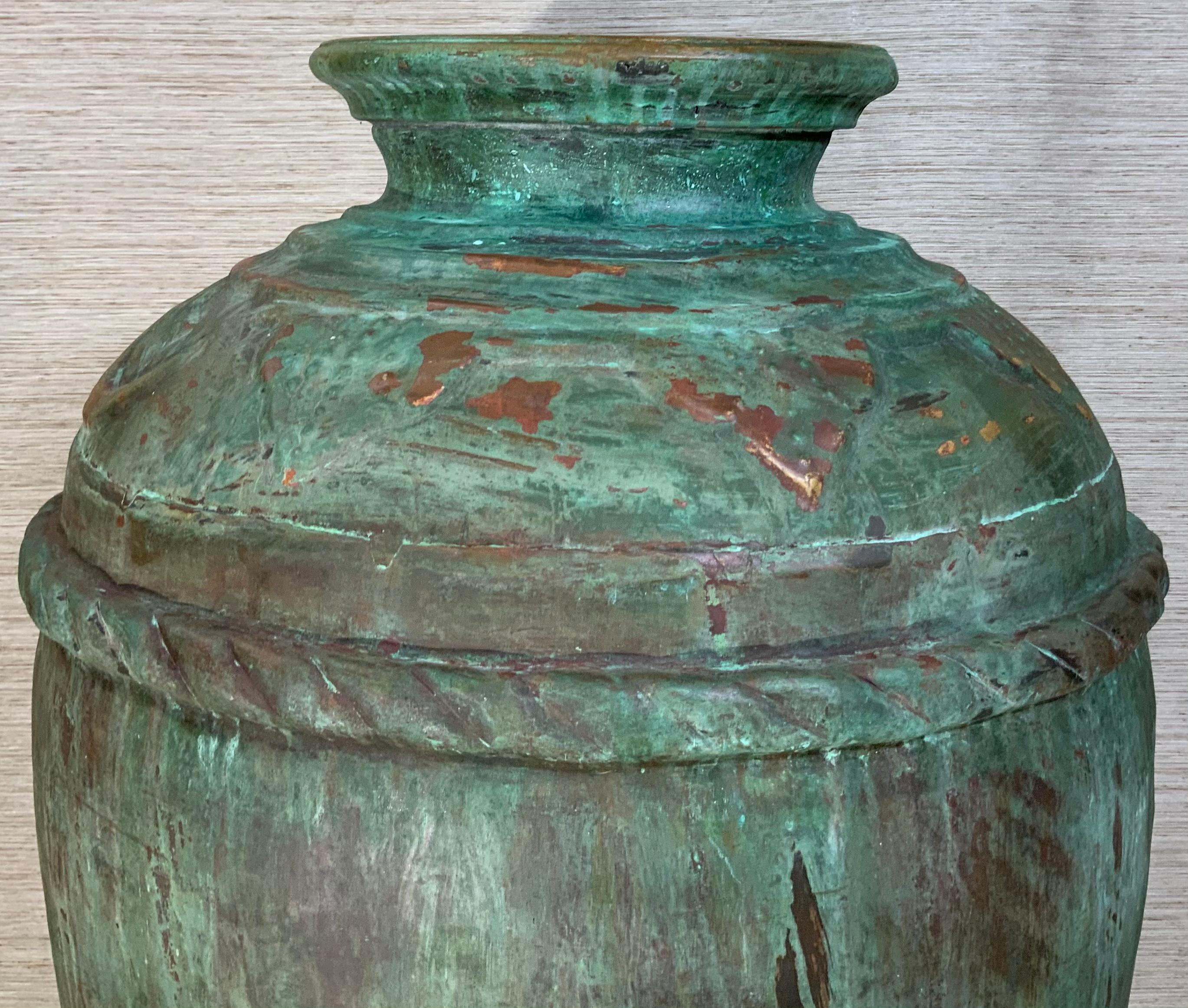 Single Vintage Copper Vase 1