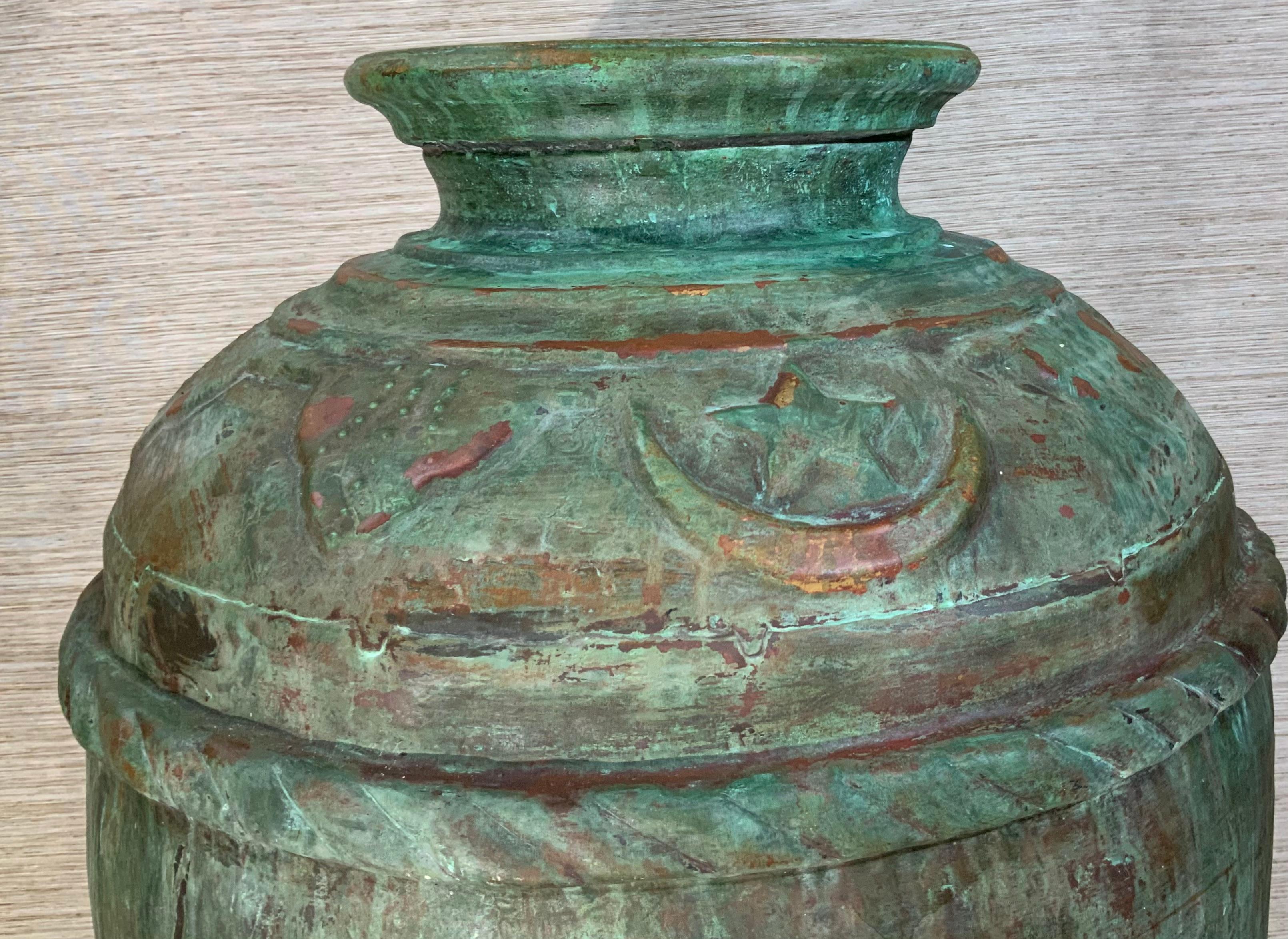 Single Vintage Copper Vase 3