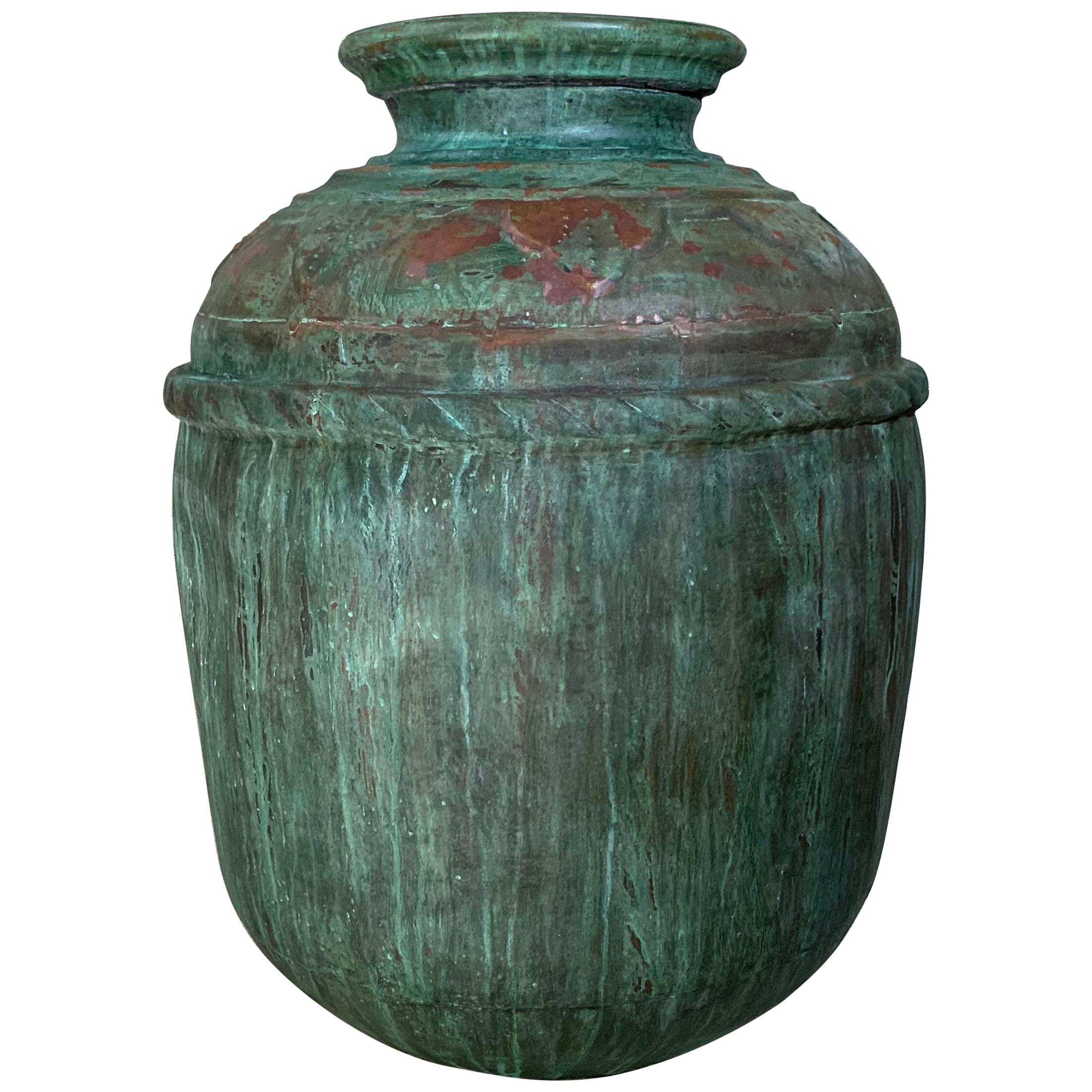 Single Vintage Copper Vase