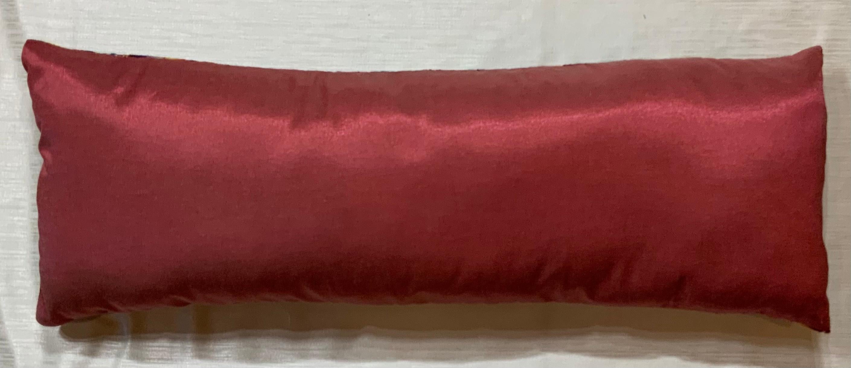 Single Vintage Decorative Saltillo Blanket Pillow For Sale 2