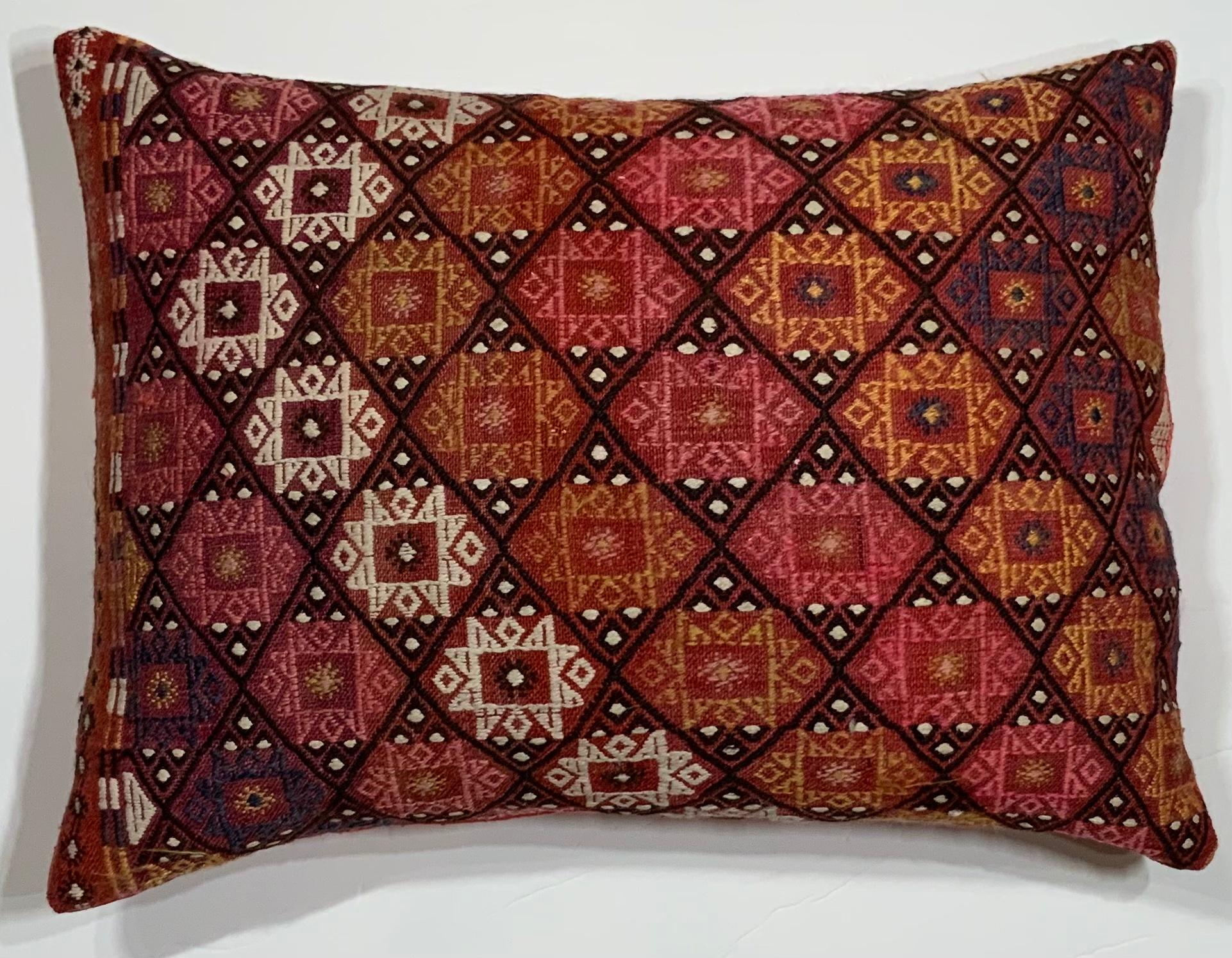Uzbek Single Vintage Hand Embroidery Pillow For Sale