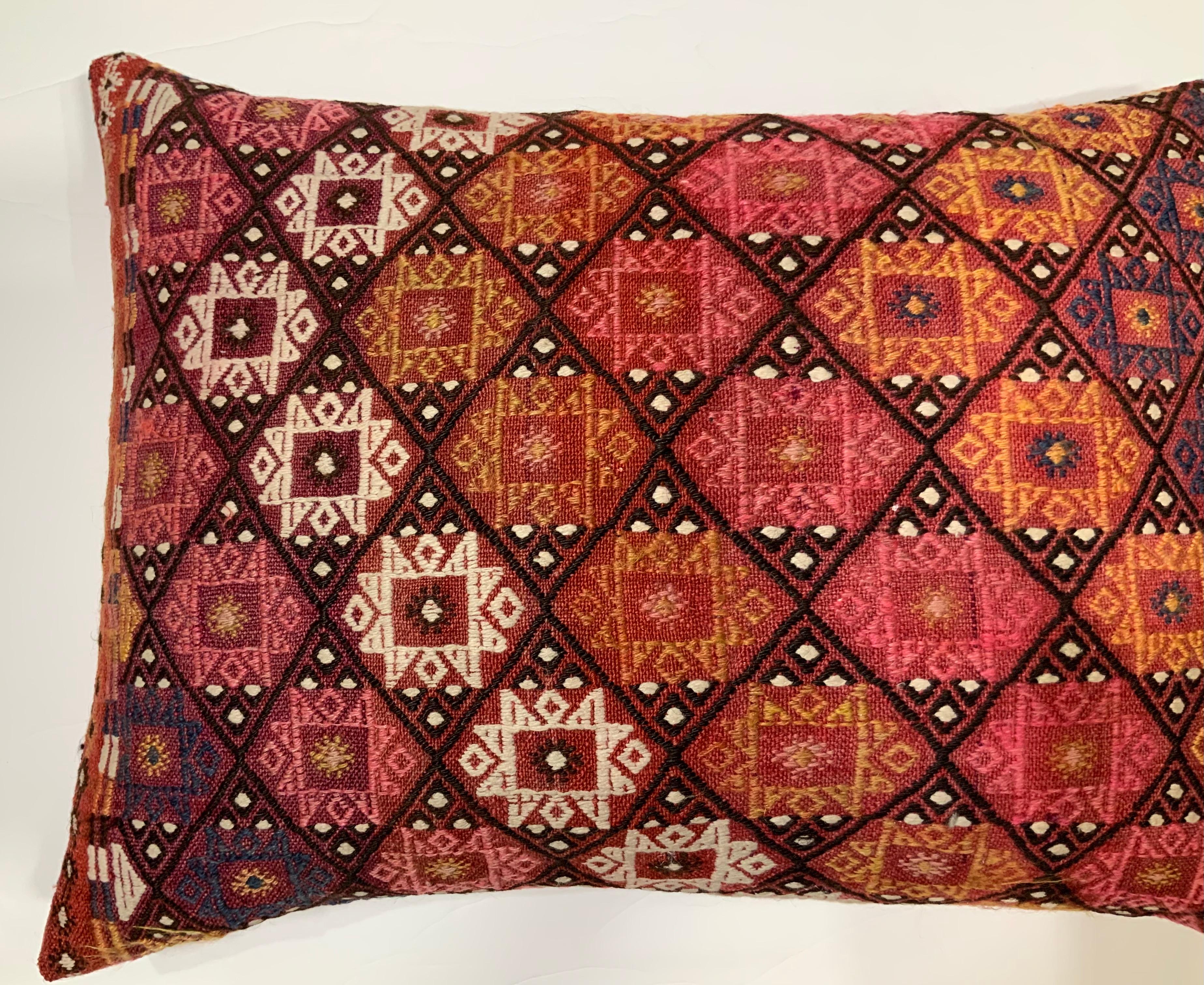 Single Vintage Hand Embroidery Pillow For Sale 1