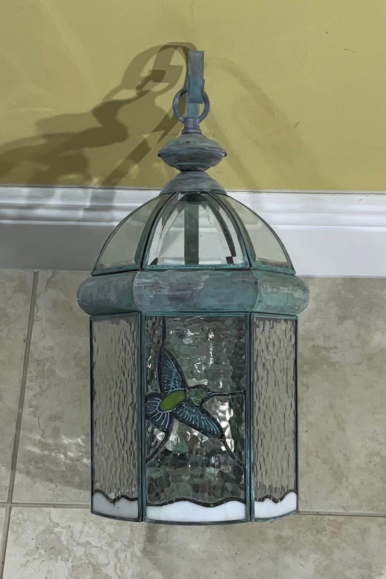 Single Vintage Handcrafted Brass Wall Lantern For Sale at 1stDibs