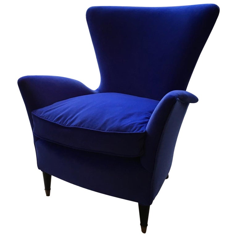 French style Vintage Chair Picasso Indyvidual. Black /& Blue