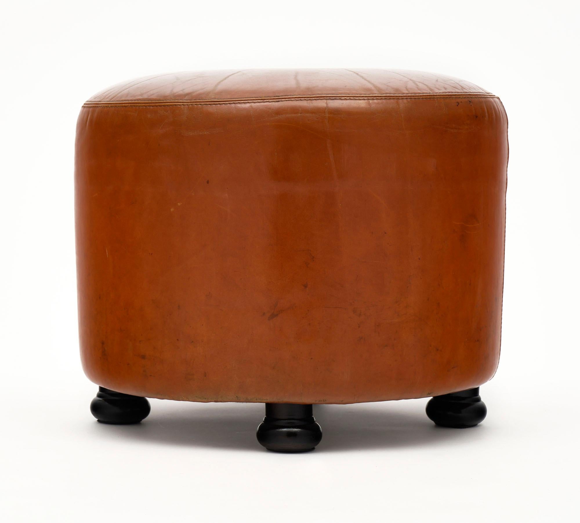 Mid-20th Century Single Vintage Leather Stool