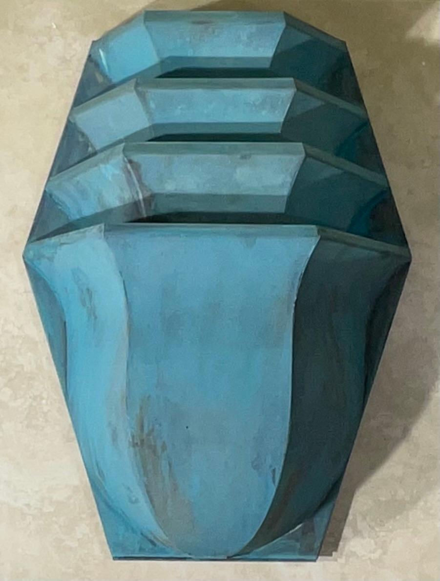 Single Vintage Solid Brass Tiered Wall Sconce. For Sale 4