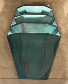 Single Vintage Solid Brass Tiered Wall Sconce.