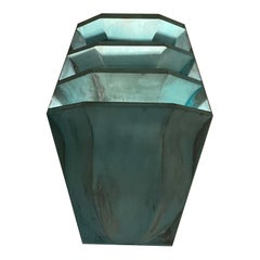 Single Vintage Solid Brass Tiered Wall Sconce.