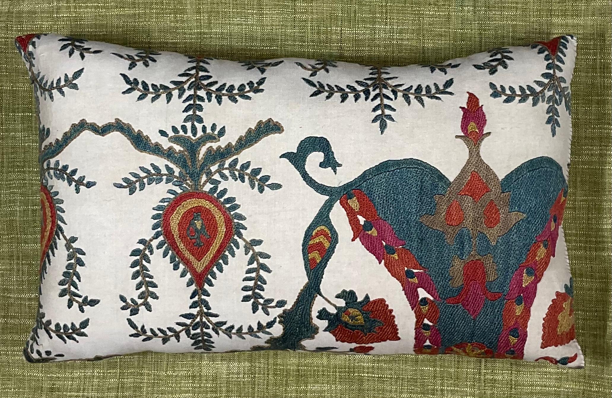 Single Vintage Suzani Pillow For Sale 4
