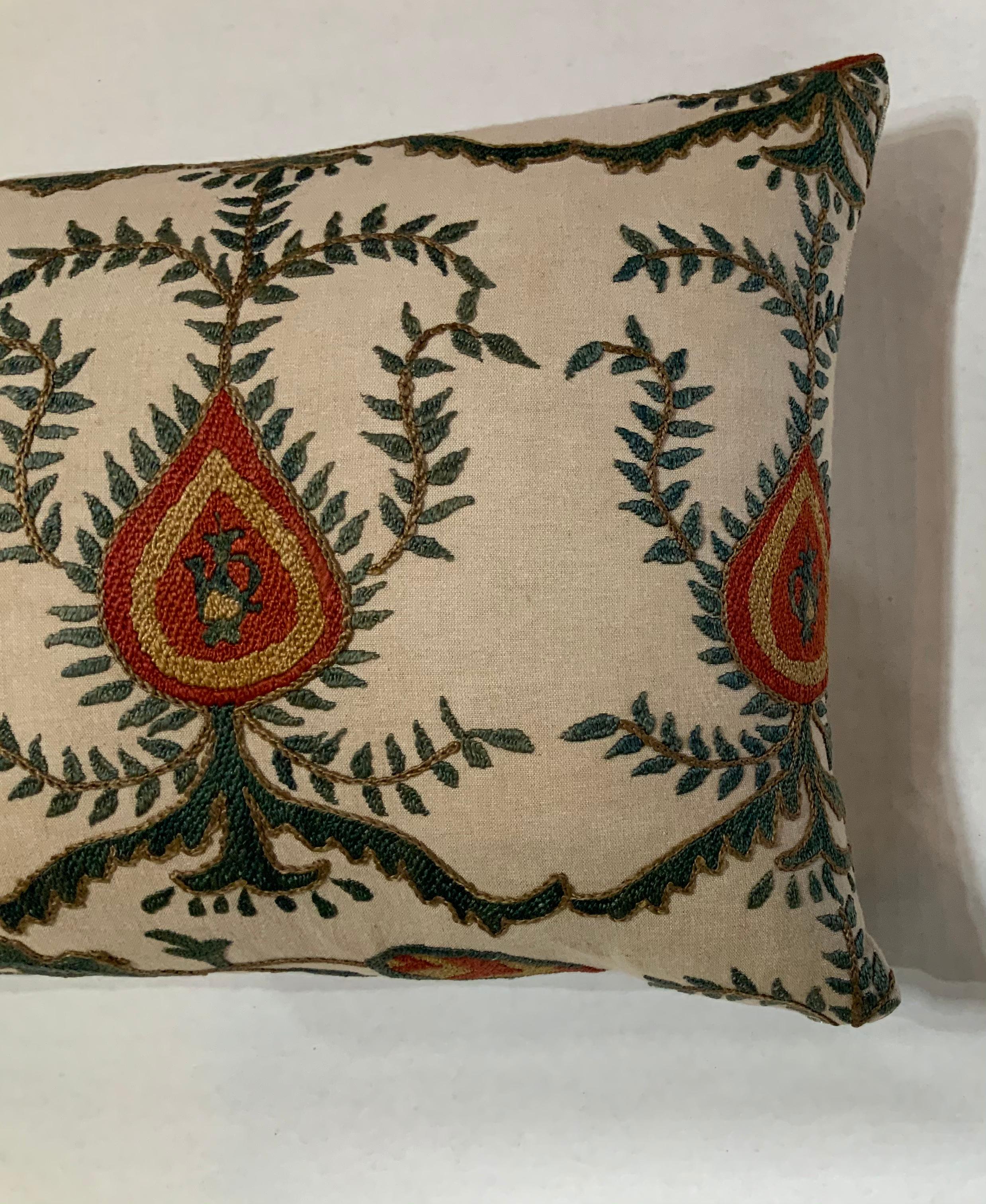 Single Vintage Suzani Pillow 1