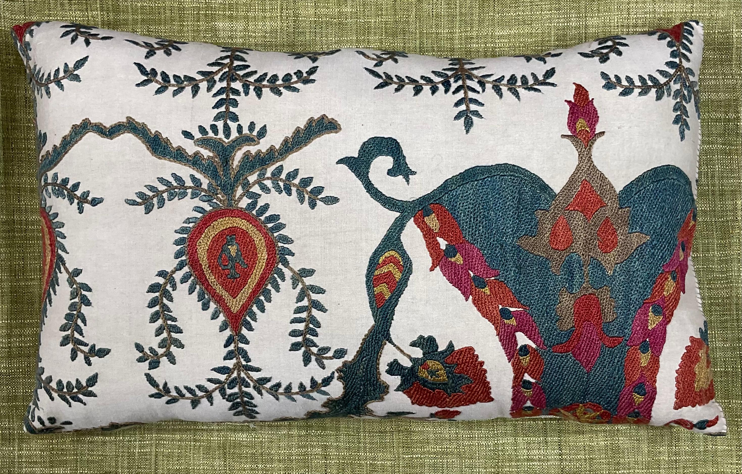Single Vintage Suzani Pillow For Sale 3