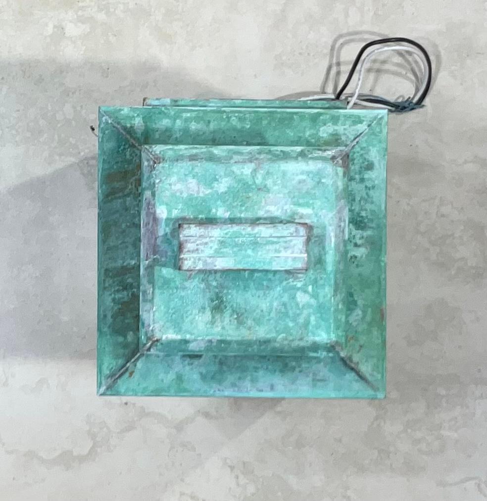 Single Wall Hanging Copper Lantern For Sale 2