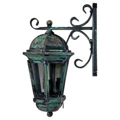 Single Wall Hanging Solid Brass Lantern