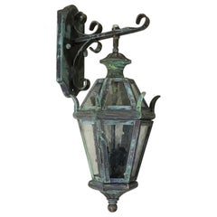 Single Wall Hanging Solid Brass Lantern