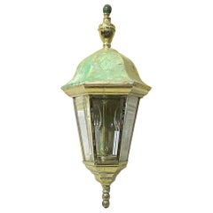 Single Wall Hanging Solid Brass Lantern