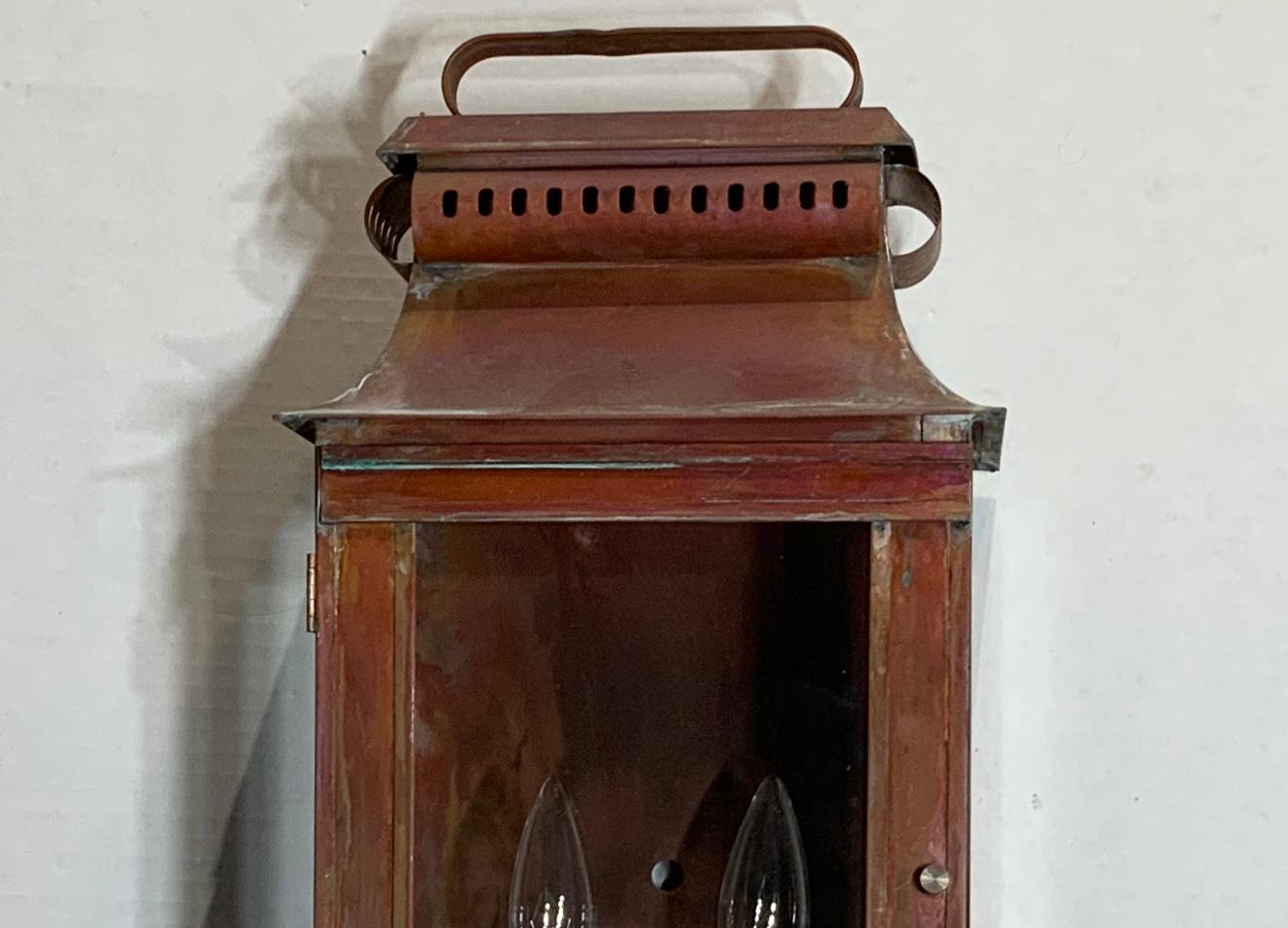 American Single Wall Hanging Solid Copper Lantern