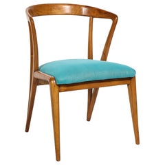 Single Walnut Armchair by Bertha Schaefer for M. Singer & Sons