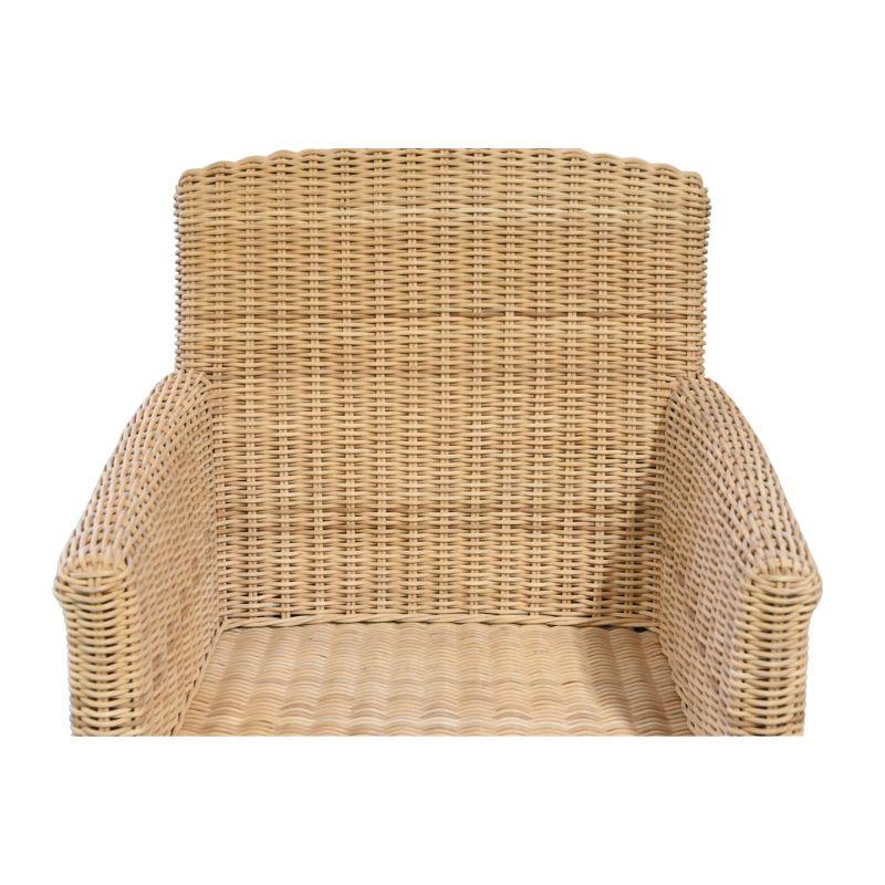 Poltrona singola da interno in vimini Walters Wicker In condizioni buone in vendita a Locust Valley, NY