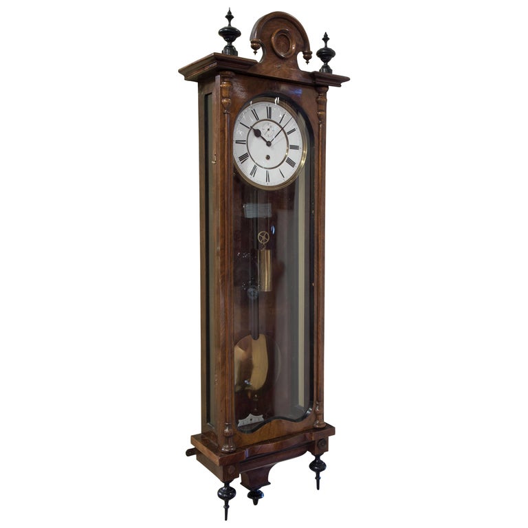 Single Weight Vienna Regulator Time Piece by Lenzkirch, circa 1890 For