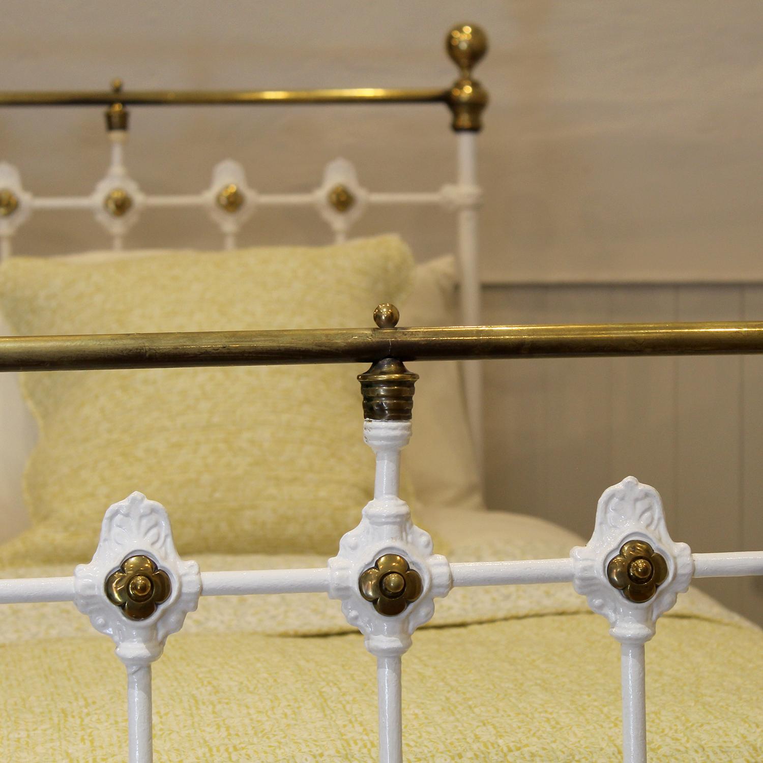 white ornate bed frame